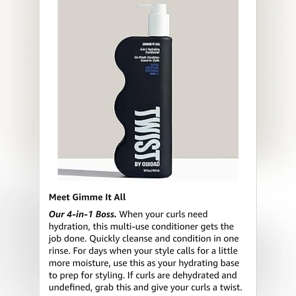 Twist by Ouidad Gimme It All Hydrating Conditioner-16fl oz BNIB Discontinued